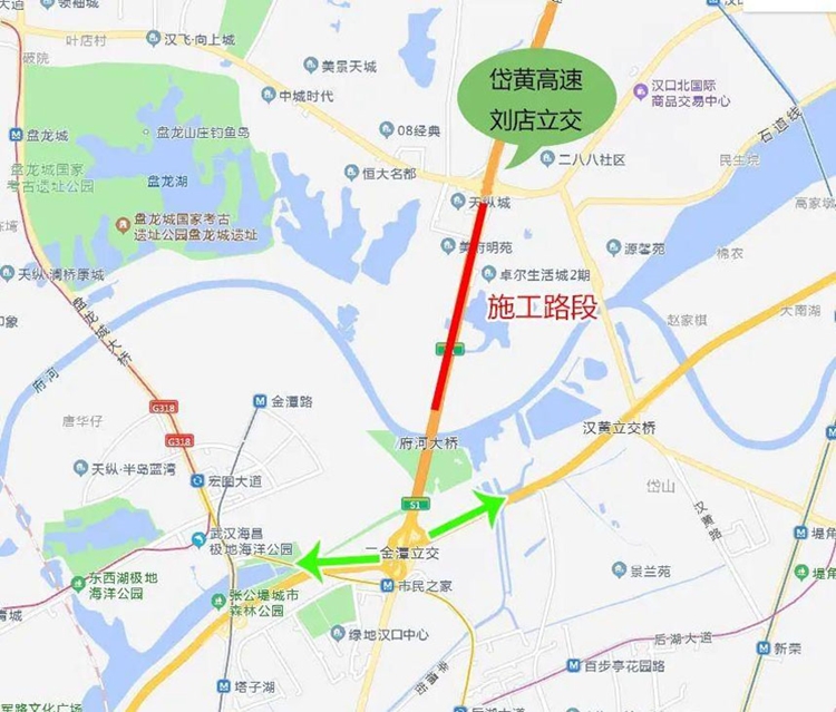 施工路段示意圖