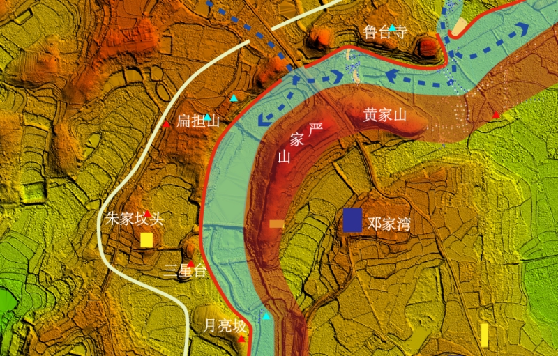 城西北的外郭城示意圖。天門(mén)石家河城址考古隊(duì)供圖