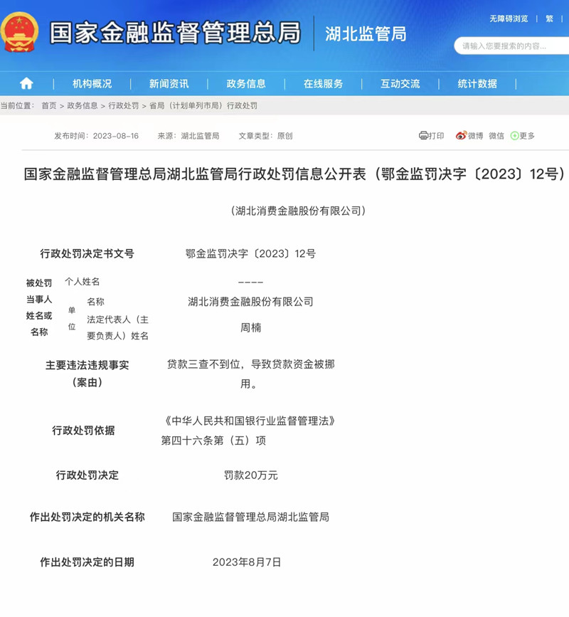 行政處罰信息公開表截圖